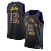 NBA Los Angeles Lakers Trikot Jake Laravia Nike 2025-26 City Edition Schwarz Swingman - Herren